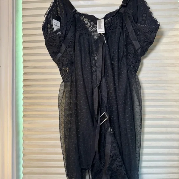 City Chic “Mia” Lace Babydoll Set – Black – Size XL – NWT - Picture 4 of 6